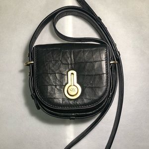 Stuart Weitzman Embossed Leather crossbody Bag.